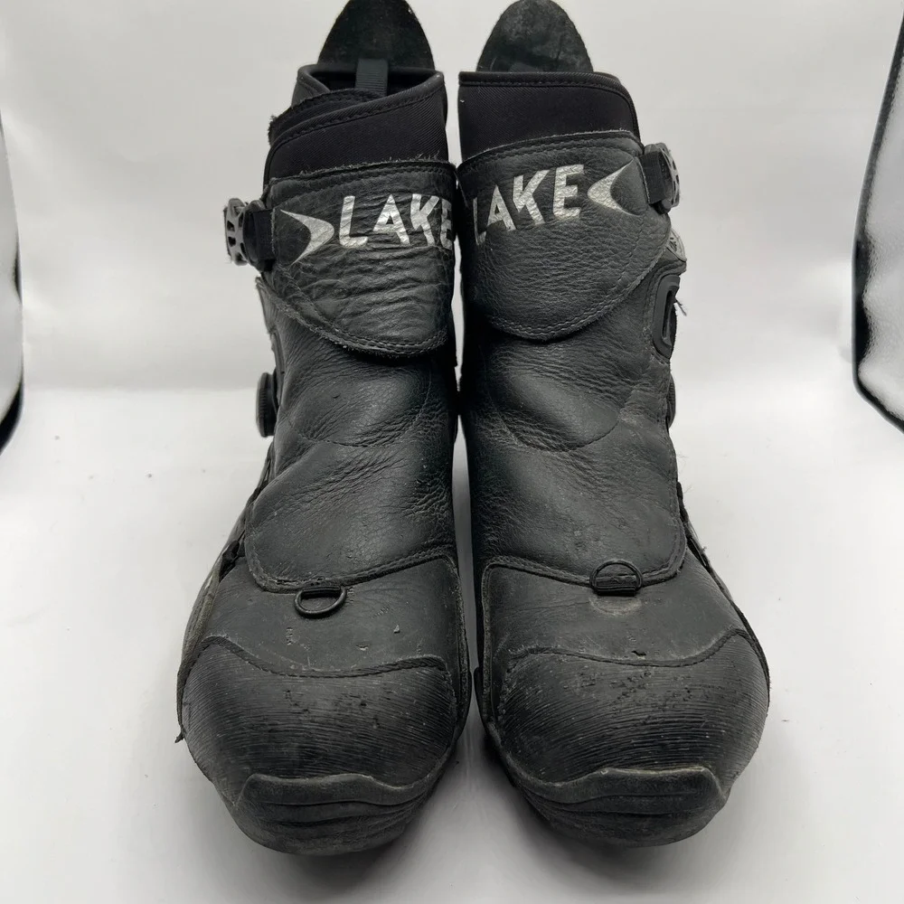Lake MXZ303 Winter Cycling Boots Black Leather BOA Vibram MTB Mens 10 Subzero